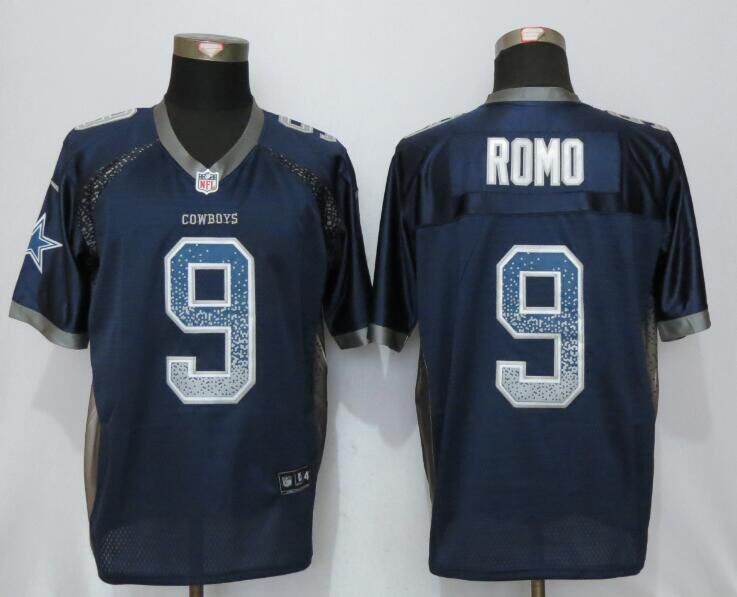 2016 NEW Nike Dallas cowboys 9 Romo Drift Fashion Blue Elite Jerseys